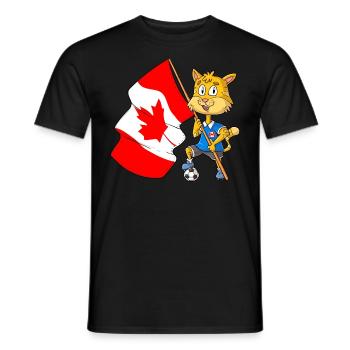 Fan Cat Canada - T-shirt homme - noir - Devant - AI Model Male 178 light (178cm)