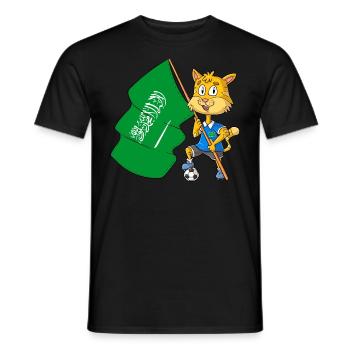 Arabie saoudite Fan Cat - T-shirt homme - noir - Devant - AI Model Male 178 light (178cm)