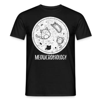 Meowcrobiology Katze Groomer - Männer T-Shirt - Schwarz - Vorne - AI Model Male 178 light (178cm)