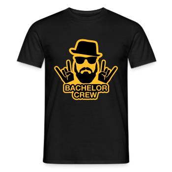 Bachelor Crew - JGA T-Shirt - JGA Shirt - Crew - Men's T-Shirt - black - Front - AI Model Male 178 light (178cm)