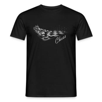 chess - Men's T-Shirt - black - Front - AI Model Male 178 light (178cm)
