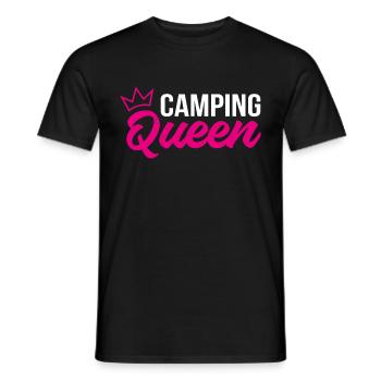 Camping Queen - T-shirt homme - noir - Devant - AI Model Male 178 light (178cm)