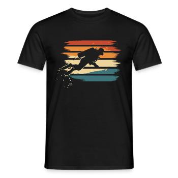 Plongée sous-marine Plongée Diving Diver Vintage - T-shirt homme - noir - Devant - AI Model Male 178 light (178cm)