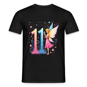 Douce Fée 11ème Anniversaire pour les filles - T-shirt homme - noir - Devant - AI Model Male 178 light (178cm)