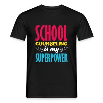 Le conseil scolaire est mon superpouvoir - T-shirt homme - noir - Devant - AI Model Male 178 light (178cm)
