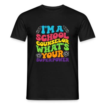Ich Bin Ein Schulberater Was Ist Deine Superkraft - Männer T-Shirt - Schwarz - Vorne - AI Model Male 178 light (178cm)