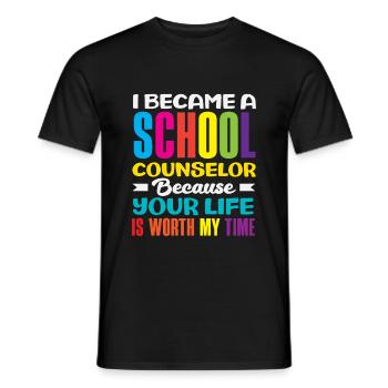 Schulberater Dein Leben Zählt Für Mich - Männer T-Shirt - Schwarz - Vorne - AI Model Male 178 light (178cm)