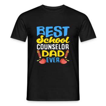 Bester Schulberater Papa Aller Zeiten - Männer T-Shirt - Schwarz - Vorne - AI Model Male 178 light (178cm)