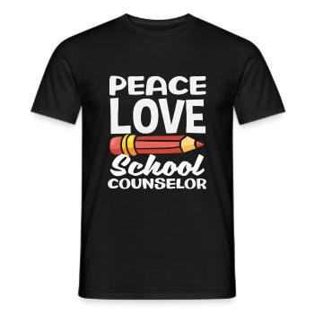 Frieden Liebe Schulberater Kunstwerk - Männer T-Shirt - Schwarz - Vorne - AI Model Male 178 light (178cm)