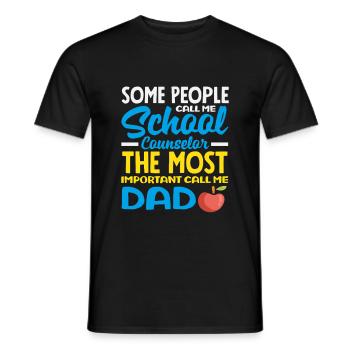 Manche Nennen Mich Schulberater Papa - Männer T-Shirt - Schwarz - Vorne - AI Model Male 178 light (178cm)