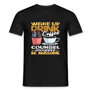 Schulberater Kaffee Schüler Großartig Sein - Männer T-Shirt - Schwarz - Vorne - AI Model Male 178 light (178cm)