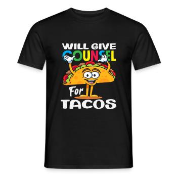 Schulberater Bietet Beratung Für Tacos - Männer T-Shirt - Schwarz - Vorne - AI Model Male 178 light (178cm)