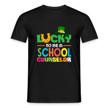 Glücklich Als Schulberater Sein - Männer T-Shirt - Schwarz - Vorne - AI Model Male 178 light (178cm)