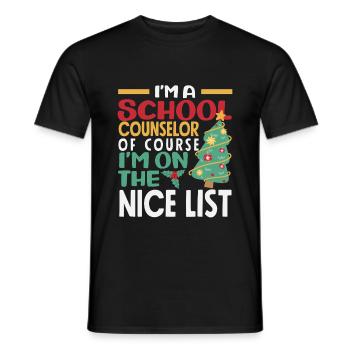 Schulberater Natürlich Auf Der Nette Liste - Männer T-Shirt - Schwarz - Vorne - AI Model Male 178 light (178cm)