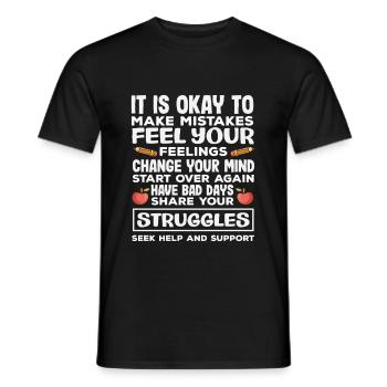 Schulberater Es Ist Okay Fehler Zu Machen - Männer T-Shirt - Schwarz - Vorne - AI Model Male 178 light (178cm)