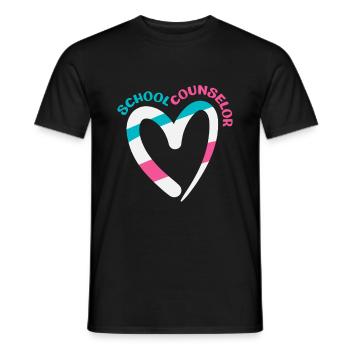 Schulberater Herz Form Bunt - Männer T-Shirt - Schwarz - Vorne - AI Model Male 178 light (178cm)