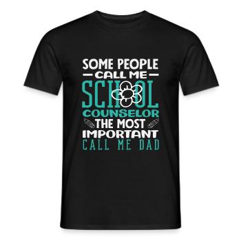 Manche Nennen Mich Schulberater Papa - Männer T-Shirt - Schwarz - Vorne - AI Model Male 178 light (178cm)