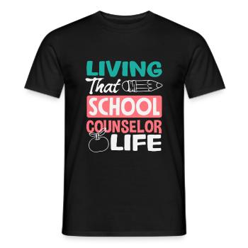 Lebe Das Schulberaterleben - Männer T-Shirt - Schwarz - Vorne - AI Model Male 178 light (178cm)