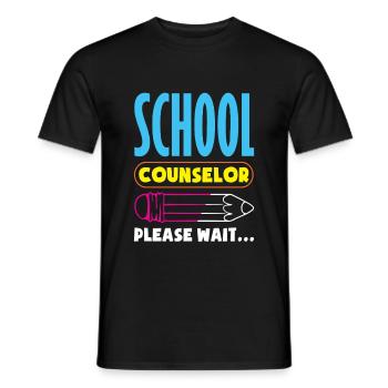 Schulberater Bitte Warten Kreativ - Männer T-Shirt - Schwarz - Vorne - AI Model Male 178 light (178cm)