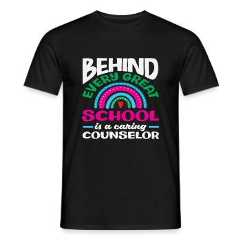 Hinter Jeder Guten Schule Steht Ein Fürsorglicher - Männer T-Shirt - Schwarz - Vorne - AI Model Male 178 light (178cm)