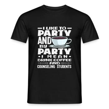 Schulberater Kaffee Und Beratung Party - Männer T-Shirt - Schwarz - Vorne - AI Model Male 178 light (178cm)