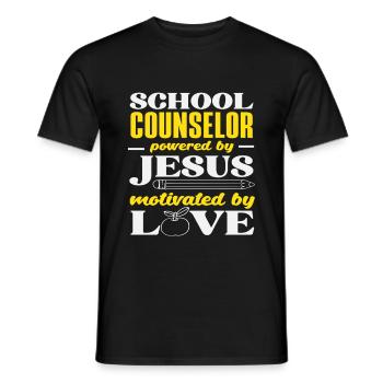 Schulberater Von Jesus Angetrieben Und Liebe - Männer T-Shirt - Schwarz - Vorne - AI Model Male 178 light (178cm)