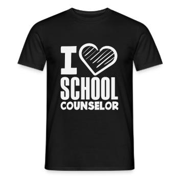 Ich Liebe Schulberater Herz Motiv - Männer T-Shirt - Schwarz - Vorne - AI Model Male 178 light (178cm)