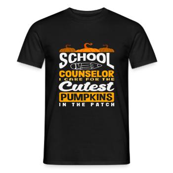 Schulberater Kümmern Um Die Süßesten Kürbisse - Männer T-Shirt - Schwarz - Vorne - AI Model Male 178 light (178cm)