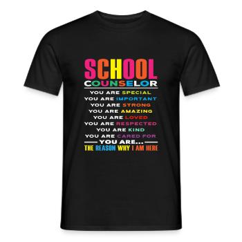 Schulberater Inspirierende Worte - Männer T-Shirt - Schwarz - Vorne - AI Model Male 178 light (178cm)