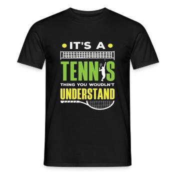 Tennis Spieler Verstehen Es Nicht - Männer T-Shirt - Schwarz - Vorne - AI Model Male 178 light (178cm)