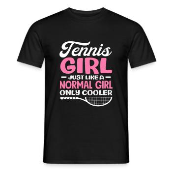 Tennis Girls Just Cool Tennis Player - Men's T-Shirt - black - Front - AI Model Male 178 light (178cm)