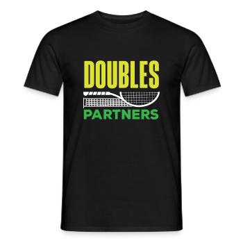 Joueur de tennis Doubles partenaire Design - T-shirt homme - noir - Devant - AI Model Male 178 light (178cm)