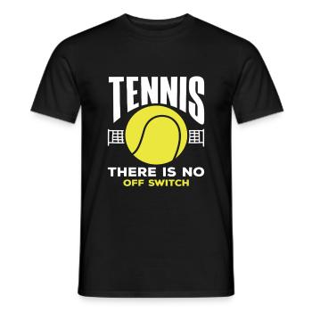 Tennis Spieler Kein Ausschalter - Männer T-Shirt - Schwarz - Vorne - AI Model Male 178 light (178cm)