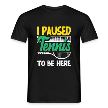I paused tennis player - Men's T-Shirt - black - Front - AI Model Male 178 light (178cm)
