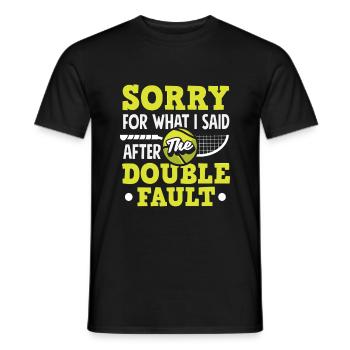 Joueur de tennis désolé après une double faute - T-shirt homme - noir - Devant - AI Model Male 178 light (178cm)