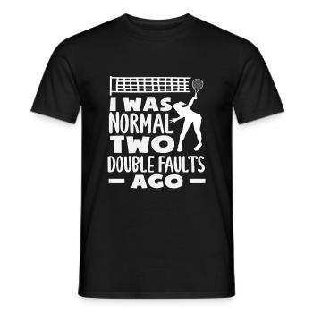 Tennis player two double faults in front - Men's T-Shirt - black - Front - AI Model Male 178 light (178cm)