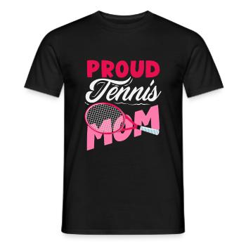 Proud Tennis Mom For Tennis Players - Men's T-Shirt - black - Front - AI Model Male 178 light (178cm)