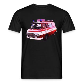Barkas B1000 Feuerwehr - Männer T-Shirt - Schwarz - Vorne - AI Model Male 178 light (178cm)