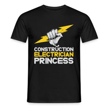 Électricien Ingénieur électricien Technicien en électronique - T-shirt homme - noir - Devant - AI Model Male 178 light (178cm)