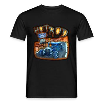 Hot Rod Rockabilly - T-shirt homme - noir - Devant - AI Model Male 178 light (178cm)