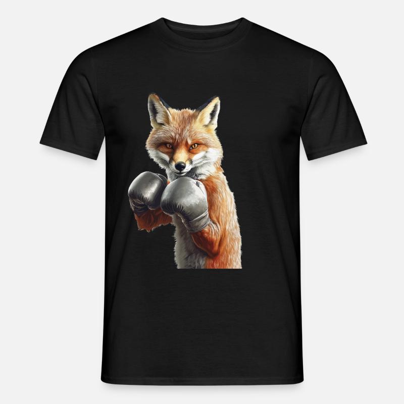 Fuchs - Männer T-Shirt - Schwarz