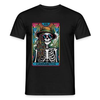 Tarotkarte - Männer T-Shirt - Schwarz - Vorne - AI Model Male 178 light (178cm)