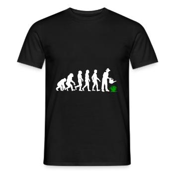 Evolution Gärtner Garten - Männer T-Shirt - Schwarz - Vorne - AI Model Male 178 light (178cm)