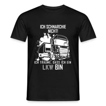 Ich schnarche nicht ich träume das ich ein LKW bin - Männer T-Shirt - Schwarz - Vorne - AI Model Male 178 light (178cm)