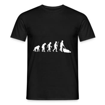 Evolution Rasenmähen Gärtner - Männer T-Shirt - Schwarz - Vorne - AI Model Male 178 light (178cm)