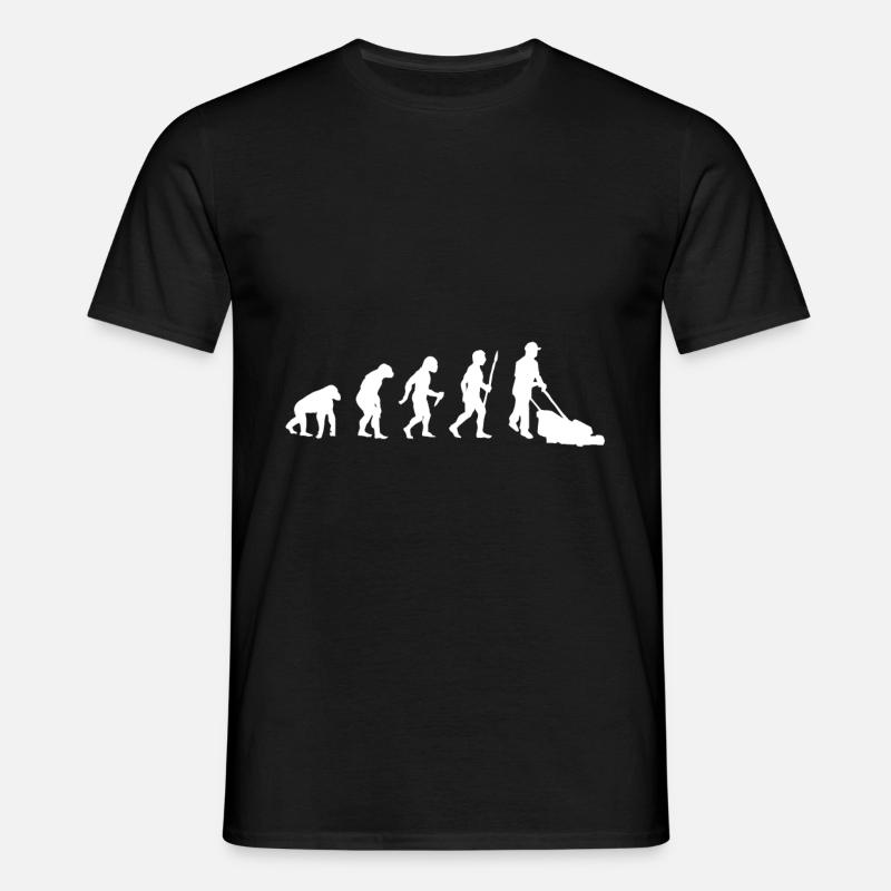 Evolution mowing gardener - Men's T-Shirt - black