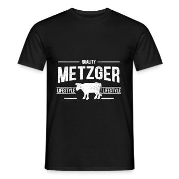 Metzger Lifestyle Schlachter Fleischfresser - Männer T-Shirt - Schwarz - Vorne - AI Model Male 178 light (178cm)