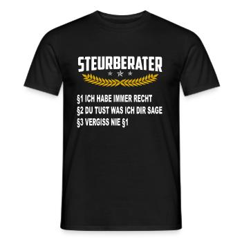 Le comptable a toujours raison cadeau drôle - T-shirt homme - noir - Devant - AI Model Male 178 light (178cm)
