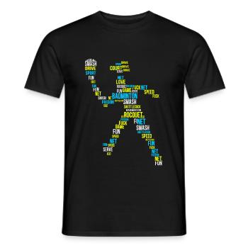 Badminton Badminton badminton player - Men's T-Shirt - black - Front - AI Model Male 178 light (178cm)