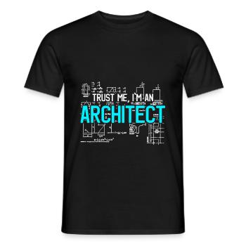 Trust me I'm an architect architect sketch - Men's T-Shirt - black - Front - AI Model Male 178 light (178cm)